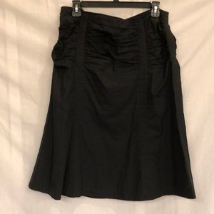 Ruched DKNY black skirt